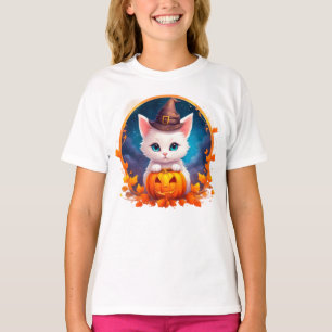 Camiseta Vibrant cute kitten halloween