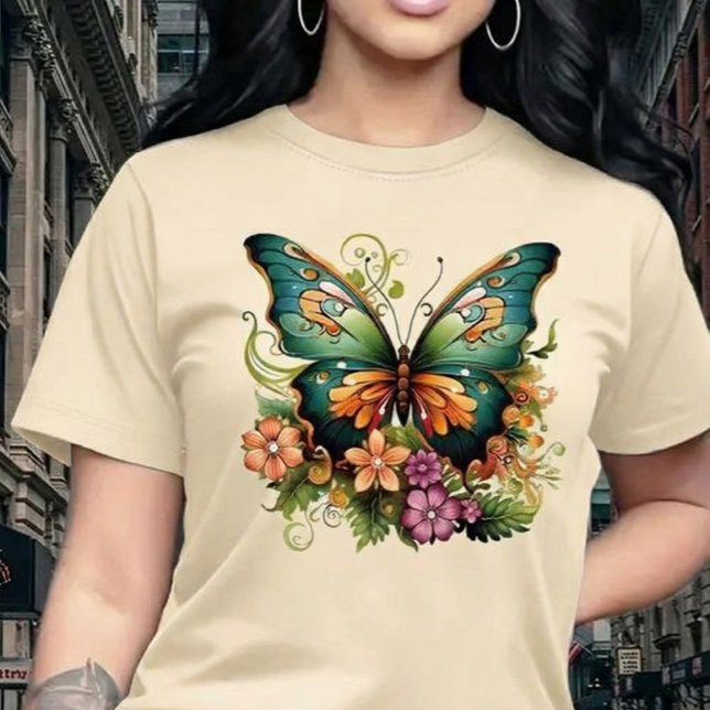 Camiseta Vibrant Enchanted Butterfly & Floral Garden  (Subido por el creador)