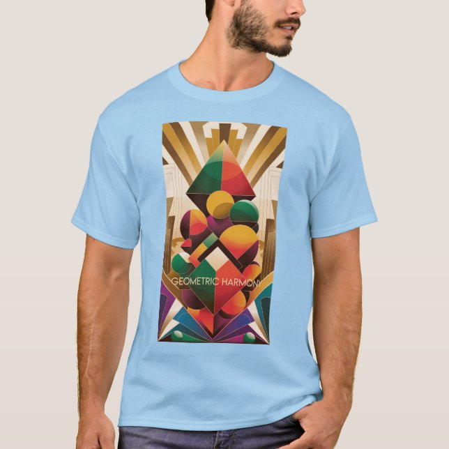 Camiseta Vibrant Futuristic Art Deco Illustration (Anverso)