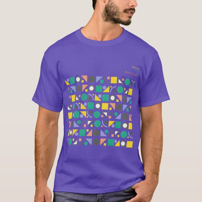 Camiseta Vibrant Geometric Rhythm Colorful Abstract Minimal (Anverso)