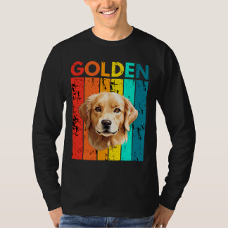 Camiseta Vibrant Golden Retriever Retro Design
