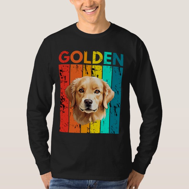 Camiseta Vibrant Golden Retriever Retro Design (Anverso)