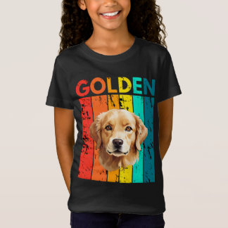Camiseta Vibrant Golden Retriever Retro Design