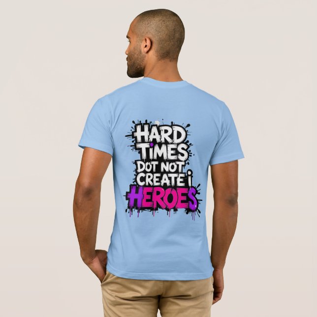 Camiseta Vibrant Gradient Typographical Create Heroes  (Reverso completo)