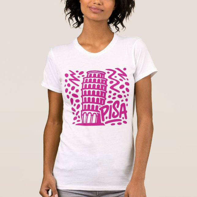Camiseta Vibrant Leaning Tower Pisa Graphic (Anverso)