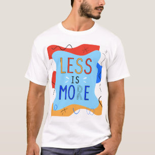 Camiseta Vibrant "Less Is More" Abstract Graphic