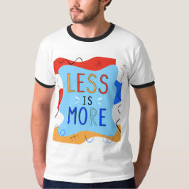 Camiseta Vibrant "Less Is More" Abstract Graphic