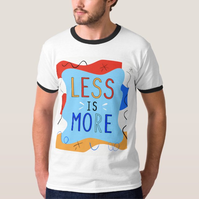 Camiseta Vibrant "Less Is More" Abstract Graphic (Anverso)
