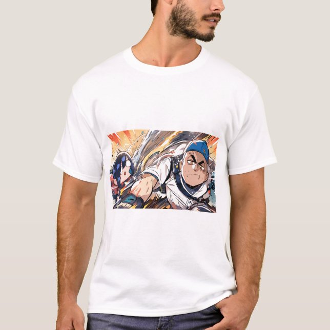 Camiseta Vibrant "Less Is More" Abstract Graphic (Anverso)