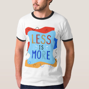 Camiseta Vibrant "Less Is More" Abstract Graphic