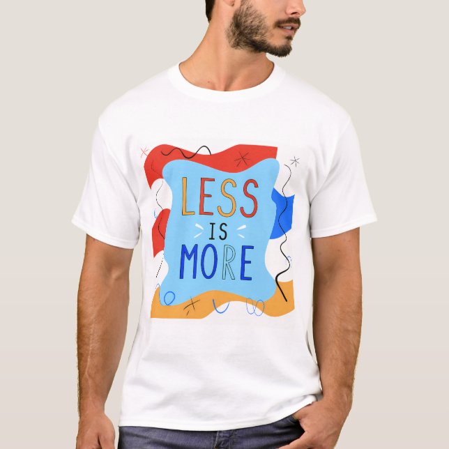 Camiseta Vibrant "Less Is More" Abstract Graphic (Anverso)