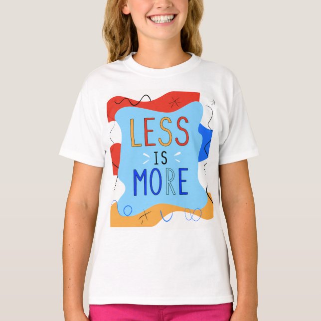 Camiseta Vibrant "Less Is More" Abstract Graphic (Anverso)