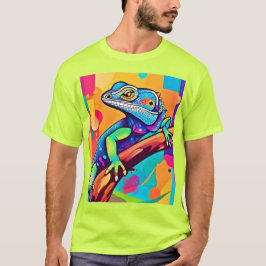 Camiseta Vibrant Lizard Artwork