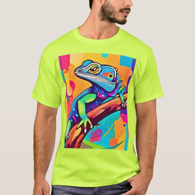 Camiseta Vibrant Lizard Artwork (Anverso)