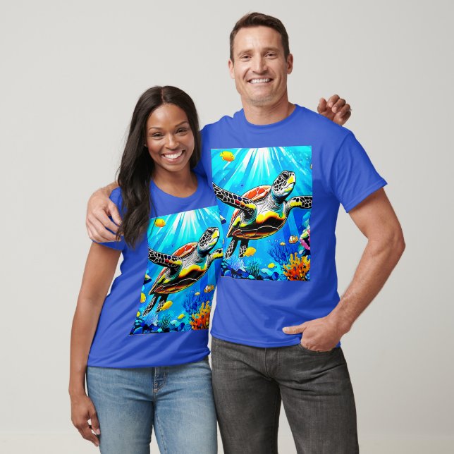 Camiseta Vibrant Sea Turtle Dreamscape (Unisexo)