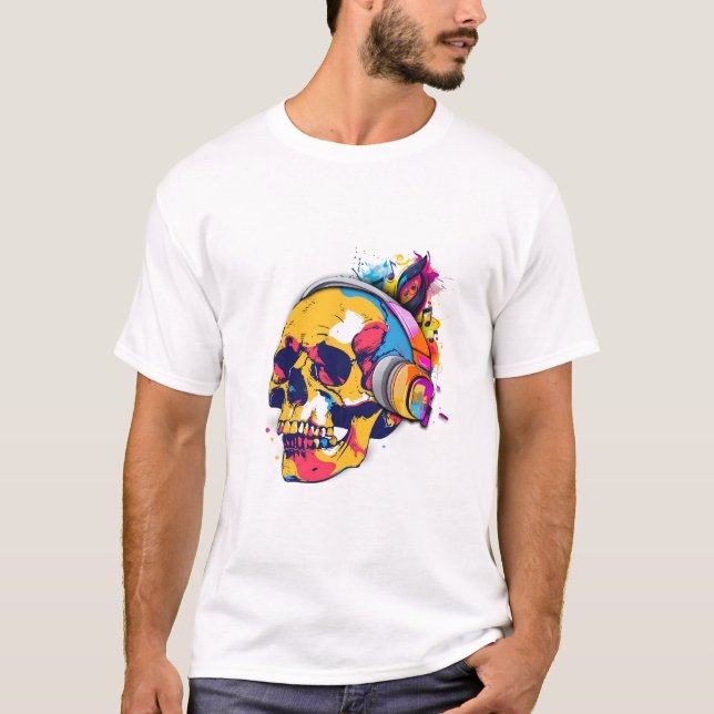 Camiseta Vibrant Skull Beats (Anverso)