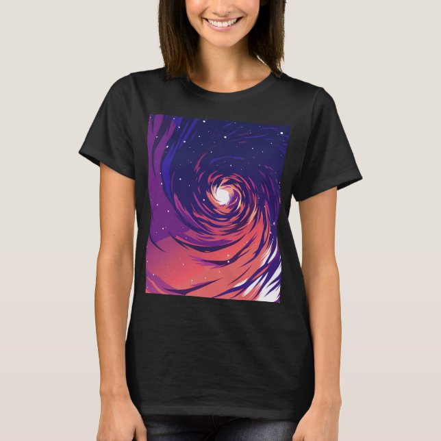 Camiseta Vibrant Swirling Galaxy with Bright Center (Anverso)