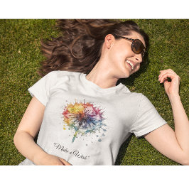 Camiseta Vibrant Watercolor Dandelion, custom