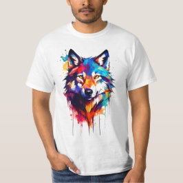 Camiseta Vibrant Wolf Art T-Shirt