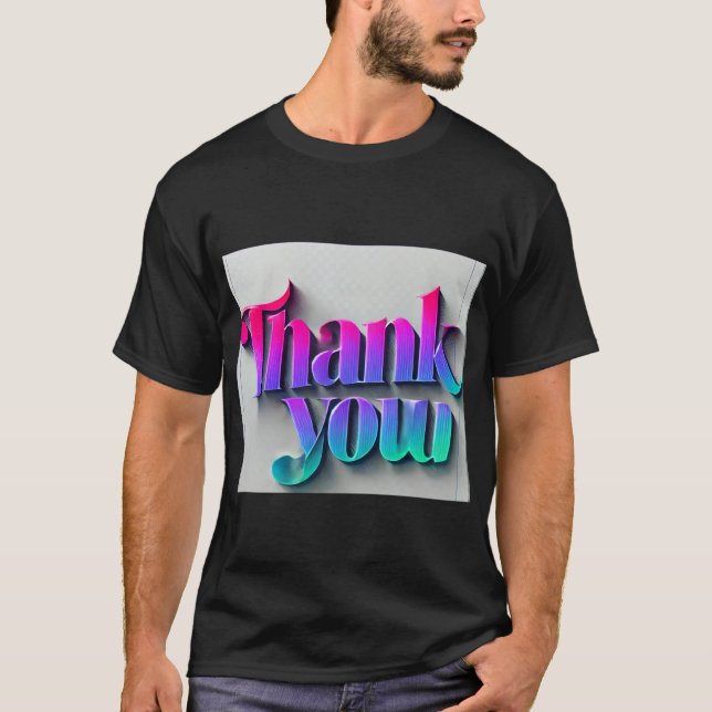 Camiseta Vibrante 3D Gracias Mens Tshirt (Anverso)
