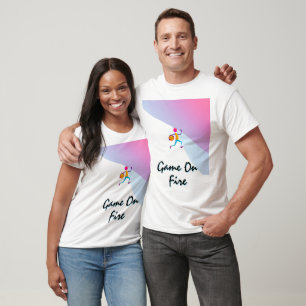 Camiseta Vibrante Arte de Acción de Baloncesto