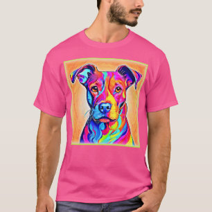 Camiseta Vibrante Arte de Perro: Colorida pintura