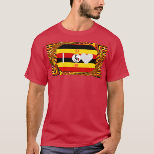 Camiseta Vibrante arte inspirado en la bandera de Uganda
