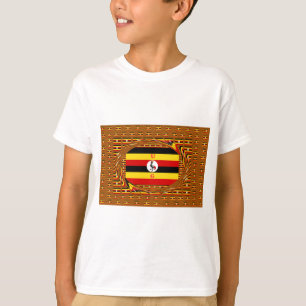 Camiseta Vibrante arte inspirado en la bandera de Uganda