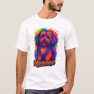 Camiseta Vibrante Arte Pop de Perro Havanés – Arte Callejer