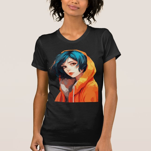 Camiseta Vibrante Belleza Anime (Anverso)
