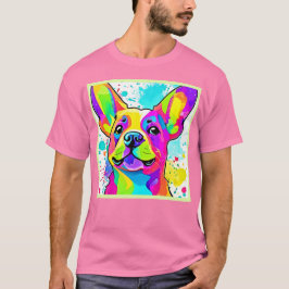 Camiseta Vibrante Bulldog Frenchie Arte Cachorro