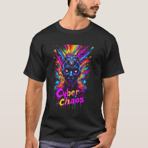 Camiseta Vibrante Caos Ciber Psicotrópico Colorido Trippy