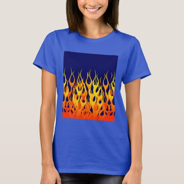 Camiseta Vibrante Carreras clásica se inclina sobre azul ma (Anverso)