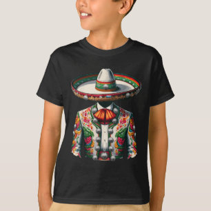 Camiseta Vibrante Charro Mexicano Suit Mariachi Tradicional