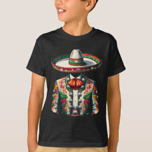 Camiseta Vibrante Charro Mexicano Suit Mariachi Tradicional
