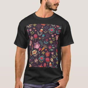 Camiseta Vibrante Colección de Flores Grandes