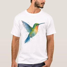 Camiseta Vibrante colibrí acuático en vuelo