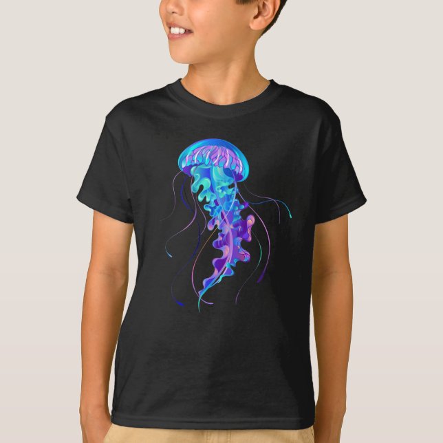 Camiseta Vibrante color Glustre medusas (Anverso)