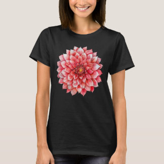 Camiseta Vibrante Dahlia Mandala Flor Gráfico