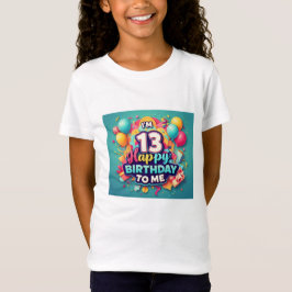 Camiseta Vibrante decimotercera cumpleaños con Chicas de nú