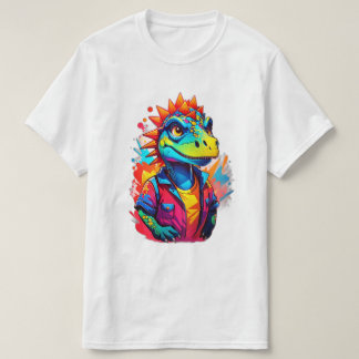 Camiseta Vibrante Dinosaurio estilo personalizado con camis