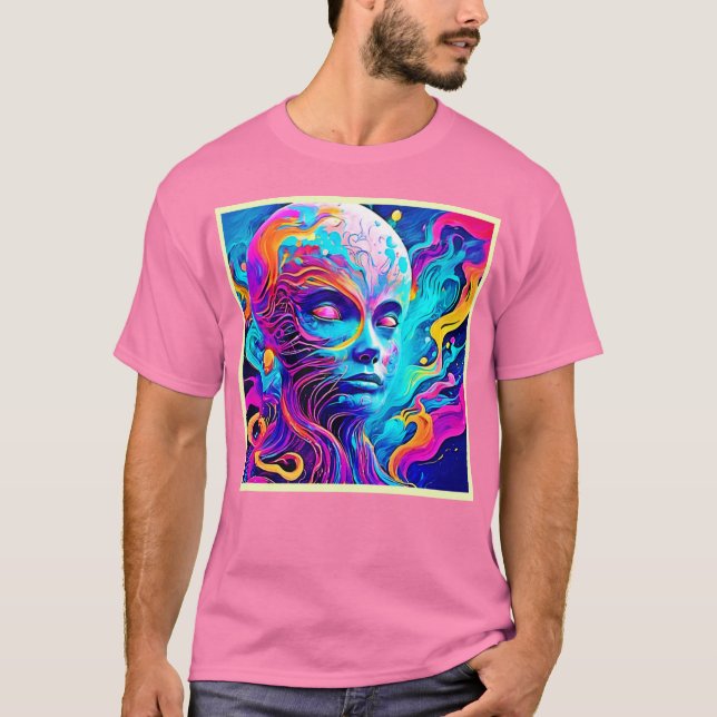 Camiseta Vibrante diseño de cara de espíritu (Anverso)