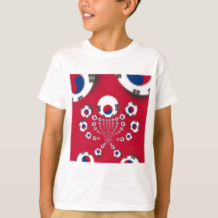 Camiseta Vibrante diseño de Corea del Sur en el Kaleidoscop