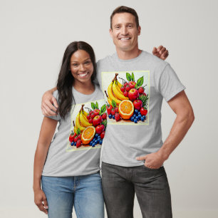 Camiseta Vibrante Diseño De Delight De Fruta Fresca