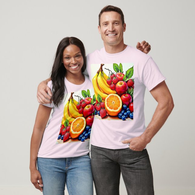 Camiseta Vibrante Diseño De Delight De Fruta Fresca (Unisexo)