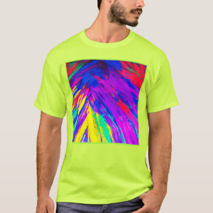 Camiseta Vibrante diseño de patrones de arcoiris coloridos