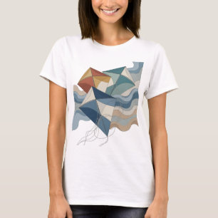 Camiseta Vibrante diseño gris de VOLAR COMETA EN EL CIELO