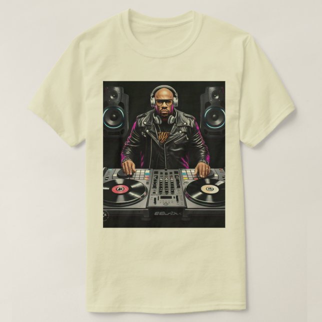Camiseta "Vibrante DJ Imprimir camiseta: Eleva tu estilo" (Diseño del anverso)