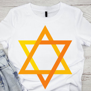 Camiseta Vibrante estrella amarilla y Naranja de David