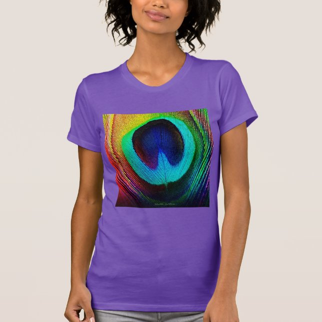 Camiseta Vibrante Feather Peacock (Anverso)